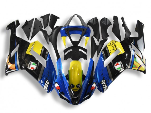 2007-2008 Blue Shark Kawasaki ZX6R Replacement Motorcycle Fairings UK Factory