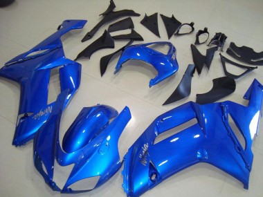 2007-2008 Blue Kawasaki ZX6R Motorcycle Fairings Kit UK Factory