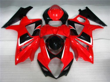 2007-2008 Red Black Suzuki GSXR 1000 K7 Bike Fairings UK Factory