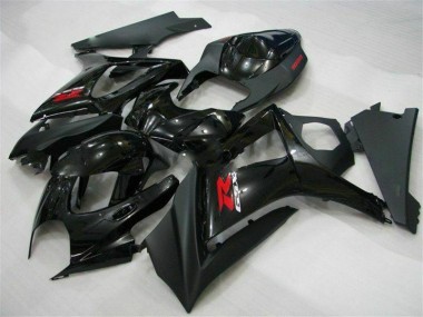 2007-2008 Black Suzuki GSXR 1000 K7 Motorcycle Fairing Kits UK Factory