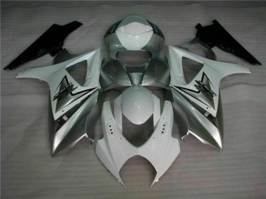 2007-2008 Silver White Suzuki GSXR 1000 K7 Motorbike Fairing UK Factory