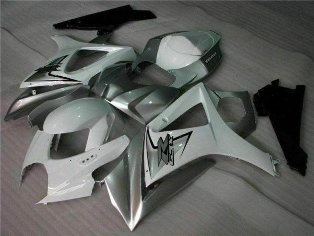 2007-2008 Silver White Suzuki GSXR 1000 K7 Motorbike Fairing UK Factory