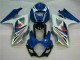 2007-2008 Blue White Suzuki GSXR 1000 K7 Bike Fairings UK Factory