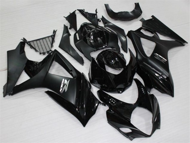 2007-2008 Black Suzuki GSXR 1000 K7 Motorcycle Replacement Fairings UK Factory