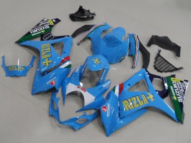 2007-2008 Light Blue Rizla Suzuki GSXR 1000 K7 Motorcycle Fairings Kit UK Factory