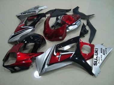 2007-2008 Red Black Silver Suzuki GSXR 1000 K7 Bike Fairing UK Factory