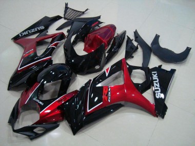 2007-2008 Red Black Suzuki GSXR 1000 K7 Moto Fairings UK Factory