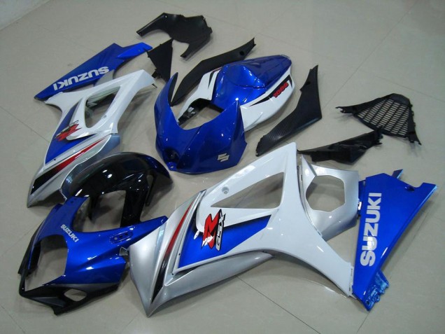 2007-2008 White Blue Suzuki GSXR 1000 K7 Motor Fairings UK Factory