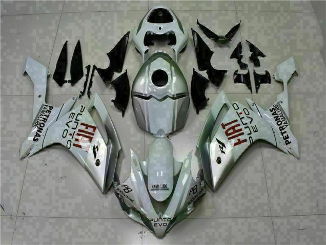 2007-2008 White Yamaha YZF R1 Motorcycle Fairings Kits UK Factory