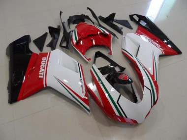 2007-2014 Red White Ducati 848 1098 1198 Motorcycle Fairings Kit UK Factory