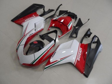 2007-2014 Red White Ducati 848 1098 1198 Replacement Motorcycle Fairings UK Factory