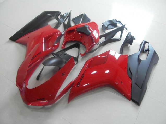 2007-2014 Red Black Ducati 848 1098 1198 Motorcycle Fairing Kits UK Factory