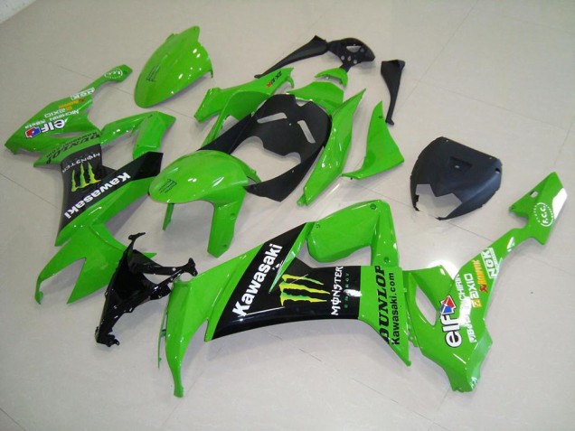 2008-2010 Green Monster Kawasaki ZX10R Motor Bike Fairings UK Factory