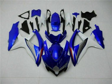 2008-2010 Blue White Suzuki GSXR 600/750 Motorcycle Fairing Kit UK Factory