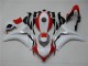 2008-2011 White Red Honda CBR1000RR Motorcylce Fairings UK Factory