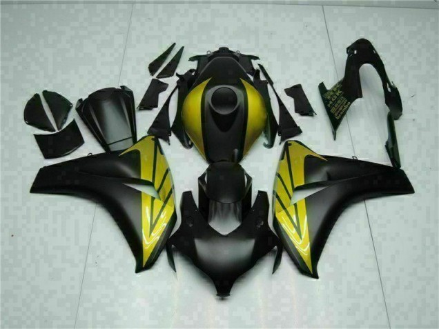 2008-2011 Black Gold Honda CBR1000RR Replacement Motorcycle Fairings UK Factory