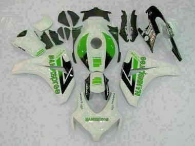 2008-2011 Green White Honda CBR1000RR Motorcycle Fairings Kit UK Factory