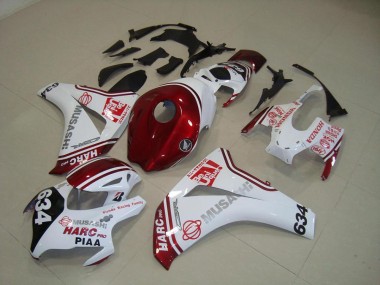 2008-2011 White Red HARC Pro PIAA 634 Honda CBR1000RR Motorcylce Fairings UK Factory