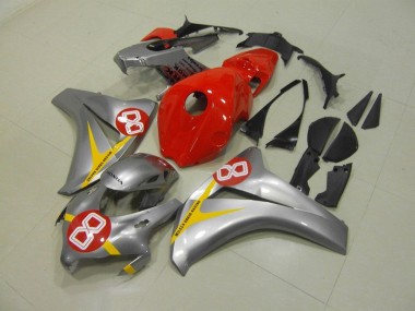 2008-2011 Silver Red 8 Honda CBR1000RR Motorbike Fairings UK Factory