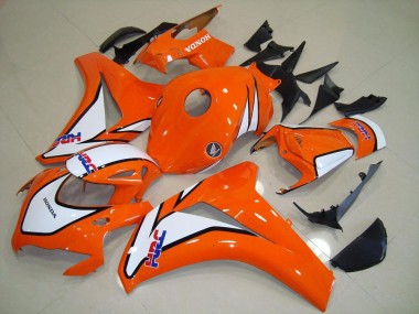 2008-2011 Sunset Orange HRC Honda CBR1000RR Motorcycle Fairings Kit UK Factory