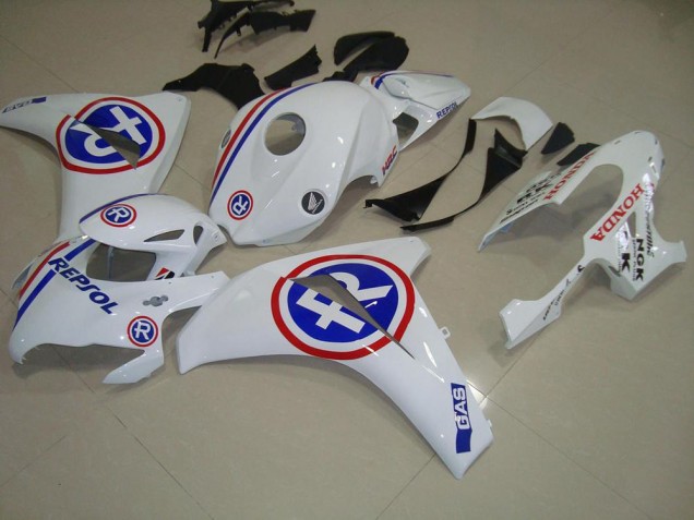 2008-2011 White Repsol Honda CBR1000RR Motorcycle Fairing Kits UK Factory