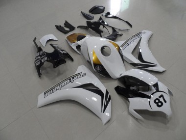 2008-2011 Black and White and Gold Honda CBR1000RR Bike Fairings UK Factory