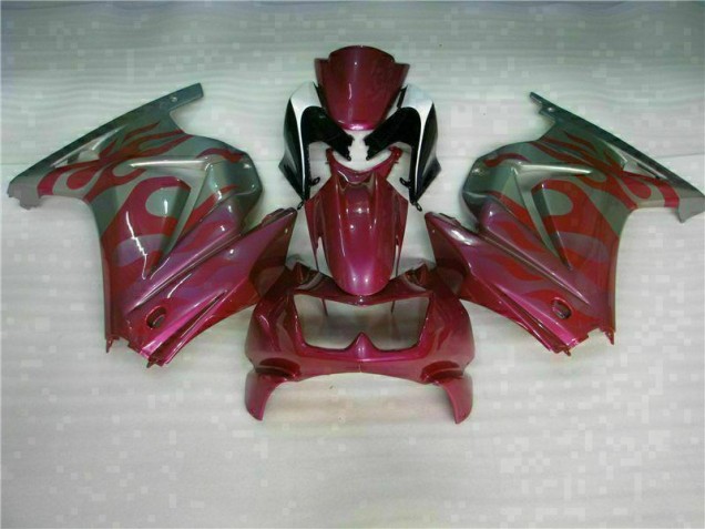 2008-2012 Purple Red Kawasaki EX250 Replacement Motorcycle Fairings UK Factory