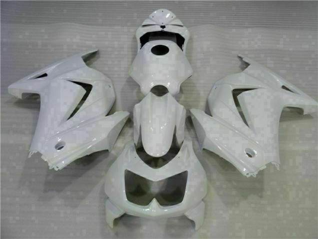 2008-2012 White Kawasaki EX250 Motorcycle Replacement Fairings UK Factory