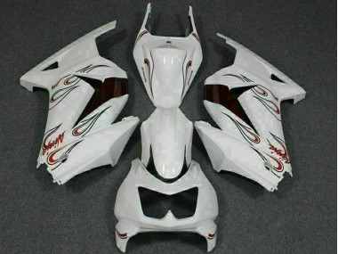 2008-2012 White Red Kawasaki EX250 Motorcylce Fairings UK Factory