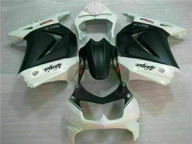 2008-2012 White Black Ninja 3M Kawasaki EX250 Motorcycle Fairings UK Factory