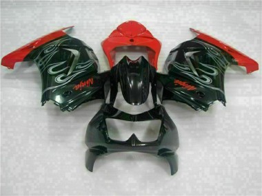 2008-2012 Black Red Ninja Kawasaki EX250 Motorcycle Fairing UK Factory