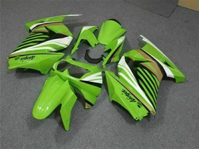 2008-2012 Green White Black Ninja Kawasaki EX250 Replacement Motorcycle Fairings UK Factory