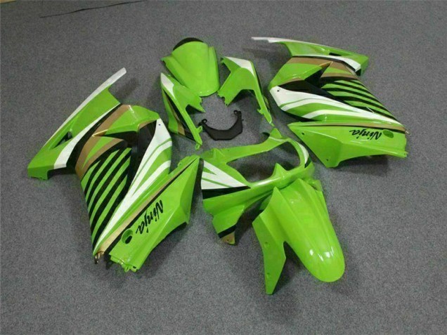 2008-2012 Green White Black Ninja Kawasaki EX250 Replacement Motorcycle Fairings UK Factory