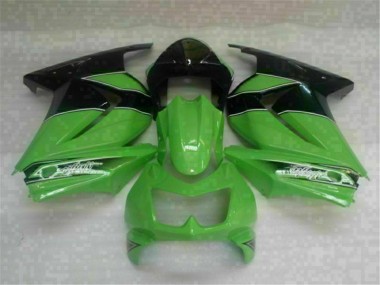 2008-2012 Green Black Kawasaki EX250 Motorbike Fairing Kits UK Factory