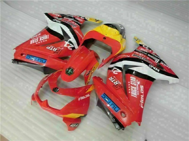 2008-2012 Red Yellow Kawasaki EX250 Motorcycle Fairing Kit UK Factory