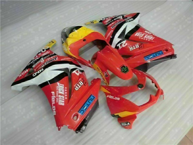 2008-2012 Red Yellow Kawasaki EX250 Motorcycle Fairing Kit UK Factory