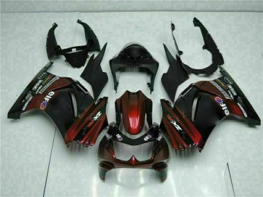 2008-2012 Black Kawasaki EX250 Bike Fairing Kit UK Factory