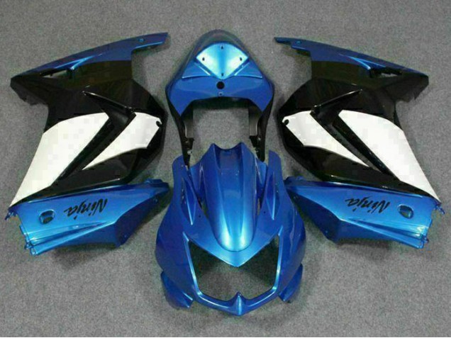 2008-2012 Blue White Black Ninja Kawasaki EX250 Motorbike Fairing Kits UK Factory