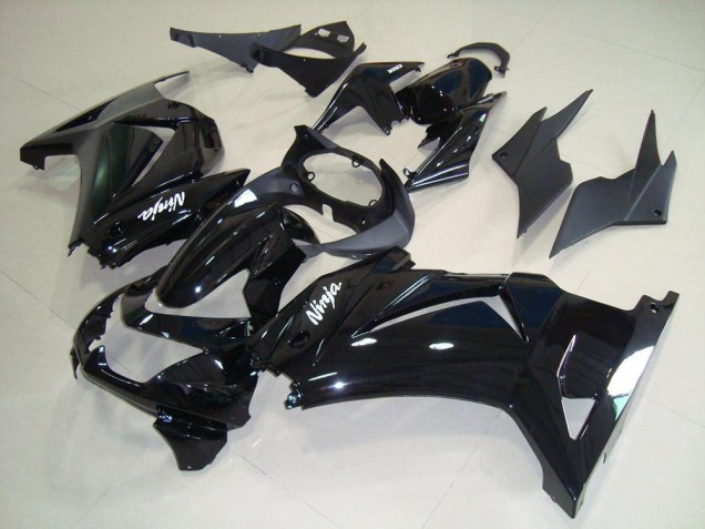 2008-2012 Glossy Black Kawasaki ZX250R Replacement Fairings UK Factory