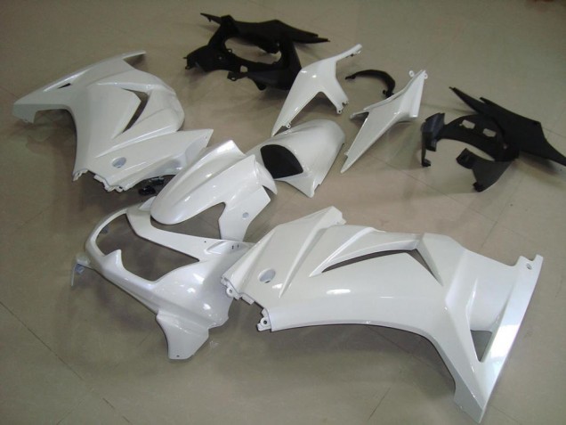 2008-2012 Pearl White Kawasaki ZX250R Motorcycle Fairings Kits UK Factory