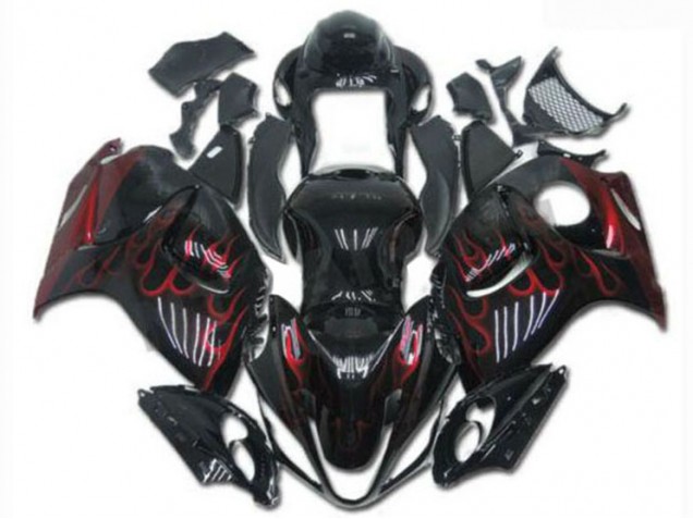 2008-2019 Black Red Suzuki Hayabusa GSXR1300 Motorcylce Fairings UK Factory