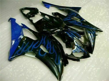 2008-2016 Blue Flame Black Yamaha YZF R6 Motorcylce Fairings UK Factory