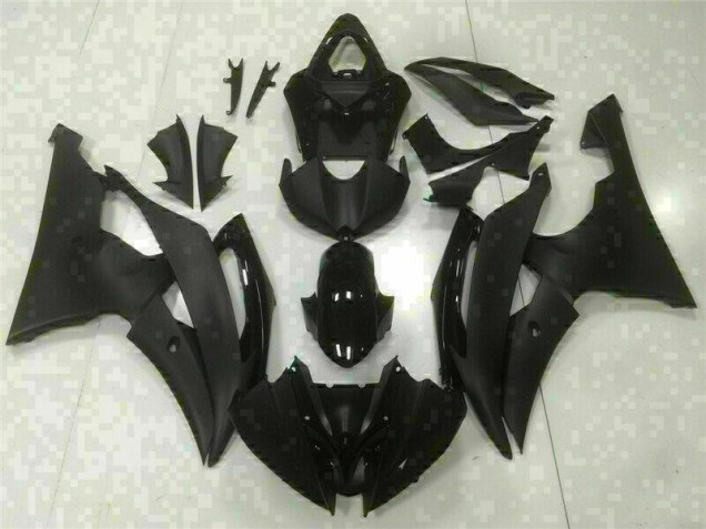 2008-2016 Black Yamaha YZF R6 Replacement Motorcycle Fairings UK Factory