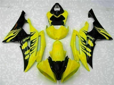 2008-2016 Yellow Black Yamaha YZF R6 Motorcycle Fairing Kits UK Factory