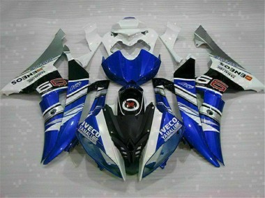 2008-2016 White Blue Yamaha YZF R6 Moto Fairings UK Factory