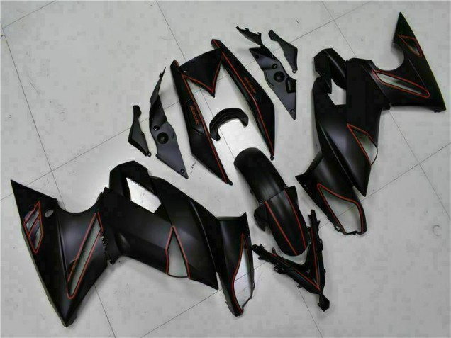 2009-2011 Black Red Kawasaki EX650 Motorbike Fairing UK Factory