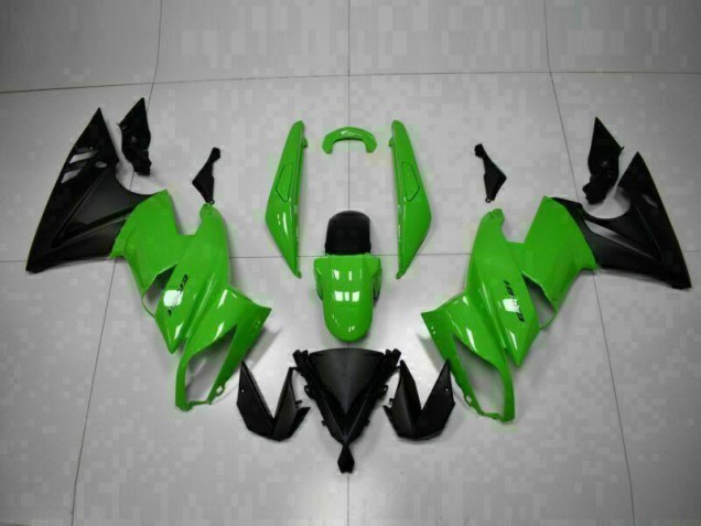 2009-2011 Green Black Kawasaki EX650 Motor Bike Fairings UK Factory