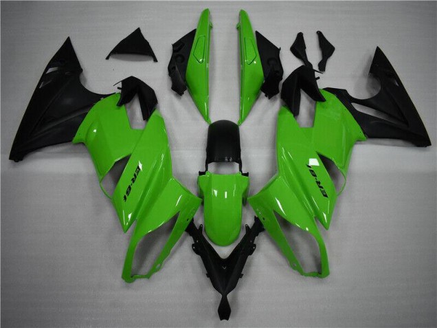 2009-2011 Green Black Kawasaki EX650 Replacement Motorcycle Fairings UK Factory