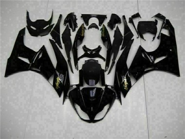 2009-2012 Black Gold Ninja Kawasaki ZX6R Motorcycle Replacement Fairings UK Factory