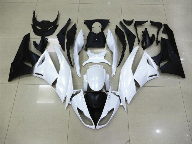 2009-2012 White Kawasaki ZX6R Motorcyle Fairings UK Factory